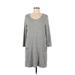 Mia + Tess Casual Dress - Sweater Dress: Gray Marled Dresses - Women's Size Large