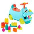 B. toys – Rutschauto Spielzeug – 26 Bausteine – Mint Spielset – Rutschfahrzeug für Kinder – Babyrutscher ab 1 Jahr – Nilpferd mit Bauklötzen