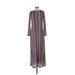 Kendall & Kylie Cocktail Dress Crew Neck 3/4 sleeves: Purple Print Dresses - Women's Size 4