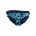 Lands' End Swimsuit Bottoms: Blue Paisley Swimwear - Women's Size 18 - Print Wash