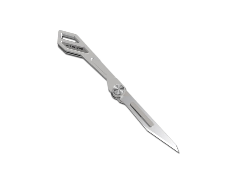 Nitecore NTK05 Titanium Folding Scalpel Keychain Knife 2.17in TC4 Titanium Alloy Folding Blade SIlver 6952506493098