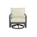 Progressive Furniture Inc. Swivel Patio Chair w/ Cushions, Metal in Black/Gray | 30 H x 28 W x 30 D in | Wayfair I732-SW/CU