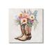 Stupell Industries Aw-179-Canvas Country Cowboy Boots Bouquet On Canvas by Ziwei Li Graphic Art Canvas in Brown/Green/Red | Wayfair aw-179_cn_30x30