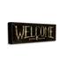 Stupell Industries Welcome Foolish Mortals Phrase On Canvas Graphic Art Metal in Black/Yellow | 17 H x 40 W x 1.5 D in | Wayfair aw-108_cn_17x40