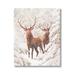 Stupell Industries Elks Snowy Forest Wildlife On Canvas Painting Metal in Brown/White | 40 H x 30 W x 1.5 D in | Wayfair aw-055_cn_30x40