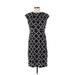 Charter Club Casual Dress - Sheath: Black Argyle Dresses - Women's Size 4