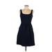 Cynthia by Cynthia Rowley Casual Dress - A-Line Square Sleeveless: Blue Print Dresses - Women's Size Small