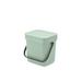 Brabantia Sort & Go 0.8 Gallon Plastic Odor Resistant Indoor Kitchen Composter Plastic in Green | 7.1 H x 7.4 W x 5.5 D in | Wayfair 211683