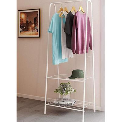 Skecten - Kleiderständer Stahl - mit 2 Ablagen für Schuhe - l 59,5 x t 36,5 x h 160 cm - Weiß Image