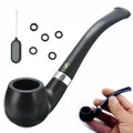 Pipe à tabac courbée en bois noir articles ménagers vintage accessoires pour fumeurs cigare