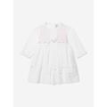 Sarah Louise Baby Girls Embroidered Dress In White Size 12 Mths