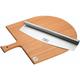 Kitchencraft - Planche à pizza et cutter World of Flavours de Bambou et acier inoxydable, 35 x 36 cm