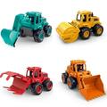 CSCHome 4 PCS Construction Vehicle Toys Mini Construction Toys Small Construction Vehicles Trucks Excavator Toys Gifts for Boys