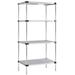 14 Deep x 48 Wide x 96 High 4 Tier Stainless Steel Solid Starter Shelving Unit