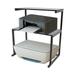 OUKANING 3-Tier Tabletop Iron Printer Rack Storage Shelf Plants Books Shelf Rack Home Black