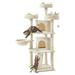 68 Cat Tree Multi-Level Cat Tower with Cat Condo and Cozy Plush Cat Perches Floor Standing Cat Activity Center Play House with Sisal Scratching Posts and Hanging Balls for Home Indoor Small Space