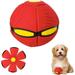 Pet Toy Flying Saucer Ball Flying Saucer Ball Dog Toy Pet Toy Flying Saucer Ball Flying Saucer Dog Toy Flying Saucer Ball Dog Toy(Red)