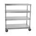 Prairie View N206048-4-CHL2 Mobile 4 Tier Queen Mary Shelving Units- 66 x 20 x 48 in.