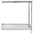 21 Deep x 24 Wide x 14 High 2 Tier Chrome Add-On Shelving Unit