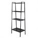 Lomubue Widen 4 Tiers Bookshelf Black