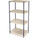 Nexel 5 Tier Vented Plastic Shelving 36 W x 24 D x 74 H Nexelon Finish