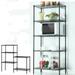 Adjustable 5 Tier Metal Shelf Organizer Rack Wire Storage Shelves Free Standing Shelving Unit