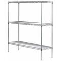 36 Deep x 36 Wide x 36 High 3 Tier Gray Starter Shelving Unit