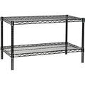 14 Deep x 24 Wide x 36 High 2 Tier Black Starter Shelving Unit