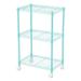 IRIS USA 3-Tier Wire Shelf with Casters Blue