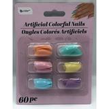 Artificial Colorful Nails for Women 60 pcs