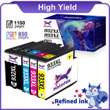 932xl 933xl Compatible Ink Cartridge Replacement for 932XL 933XL 932 933 High Yield Use with Officejet 6700 6600 7612 6100 7610 7110 Printer (2 Black 1 Cyan 1 Magenta 1 Yellow)