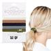 KOOSHOO Plastic-Free Flat Hair Ties - Organic Cotton Hair Ties For Girls Hair Ties For Thick Hair. No-Damage Hair Ties Made from Plants For Women Toddlers & Babies. Hair Accessories for Women. 5ct