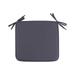 15.7 X15.7 Square Strap Garden Chair Pads Seat Cushion for Indoor/Outdoor Bistros Stool Patio Dining Room Dark Gray