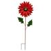 TUTUnaumb Iron Flower Courtyard Ground Inserted Metal Flower Decoration Garden Stakes for Outdoor Garden Decor Decorative Sculpture Premium Iron Flower Decoration Spring Patio Decor-Red