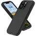 iPhone 12 Heavy Duty Case {Shock Proof Case with 3 Layer Rubber Shatter Resistant [Tough Armour] Rugged Case Compatible for iPhone 12} Black