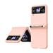 MonsDirect for 6.7 inch Samsung Galaxy Z Flip 3 5G 2021 Case with A Capacitance Pen Two Hinge Protection Hard PC Back Anti-Drop Shockproof Full Coverage with S Pen Holder for Galaxy Z Flip 3 Pink