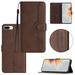 Wallet Case for iPhone 7 Plus/8 Plus [RFID Blocking][Kickstand][Magnetic Closure] Flip Folio Wallet Case PU Leather Card Slots and Detachable Hand Strap Phone Case For iPhone 7 Plus/8 Plus Brown