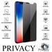 For iPhone XS Max Front and Back Coverage Tempered Privacy Screen Protector Anti-Spy Tempered Glass Film 3D Full