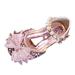 Girls Sandals Fashion Spring Summer Performance Dress Dance Shoes Flat Bottom Light Mesh Bow Sequin Rhinestone Buckle Baby Daily Footwear Casual First Walking
