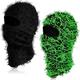Viworld 2 Pack Distressed Balaclava Ski Mask Full Face Knitted Balaclava Windproof Cool Ski Mask for Cold Weather Black Black Green