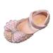 Children Dance Shoes Fashion Spring Summer Girls Performance Princess Shoes Rhinestone Pearl Sequins Bowknot Lightweight Comfortable Baby Daily Footwear Casual First Walking