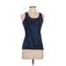 Nike Active Tank Top: Blue Color Block Activewear - Women's Size Medium