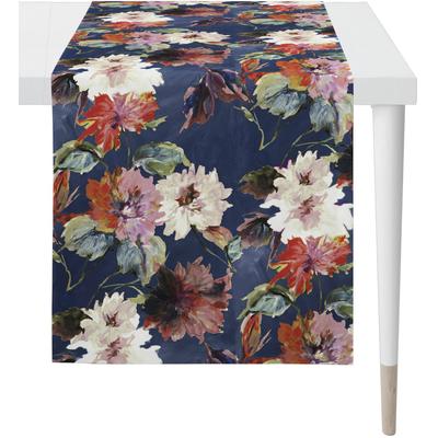 Tischläufer APELT "5600 HERBSTZEIT, Herbstdeko, Herbst", bunt (blau, bunt), B:48cm L:140cm, Baumwolle, Tischdecken, Digitaldruck Image