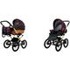 BabyLux ALU 2in1 Stroller for Toddlers – Pushchairs & Prams – Baby Stroller Pushchair for Newborn and Toddler – Baby Newborn Pram – 59x105x125cm – Max 15kg – Red Bow Gold Frame