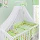 Kids Bed Canopy Drape Mosquito Net with Holder to Fit Cot and Baby Crib Bed Tent for Children Baby Dome Nursery Curtains for Children Bedroom (Bees Green)