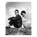 Montgomery Clift & Elizabeth Taylor Looking Away - Unframed Photograph Paper in Black/White Globe Photos Entertainment & Media | Wayfair