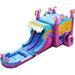 JumpOrange Mystery Jungle Commercial Grade Bounce House Water Slide w/ Splash Pool (with Blower) in Pink | 168 H x 156 W x 420 D in | Wayfair