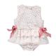 Girls Piccola Speranza Baby Check Spotted Romper - 1 Months