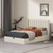 Latitude Run® Daizia Hydraulic Lift Up Storage Platform Bed Upholstered in Brown | 41 H x 59.5 W x 75.6 D in | Wayfair