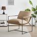 Accent Chair - Ebern Designs Cliatt Modern Metal Framed Sling Upholstered Accent Chair for Living Room - Oversized Polyester in Black | Wayfair